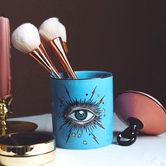 New! Blue Seeing Eye Storage Jar - Picture 3 of 5